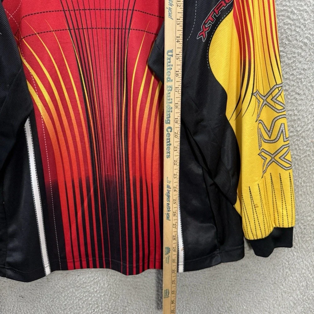 Vintage No Boundaries Shirt Adult Large Black Motocross Jersey Skater Grunge Y2K